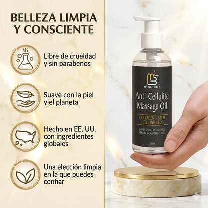 M3 Naturals - Aceite Corporal Anticelulitis – Nutrición y Piel Más Lisa