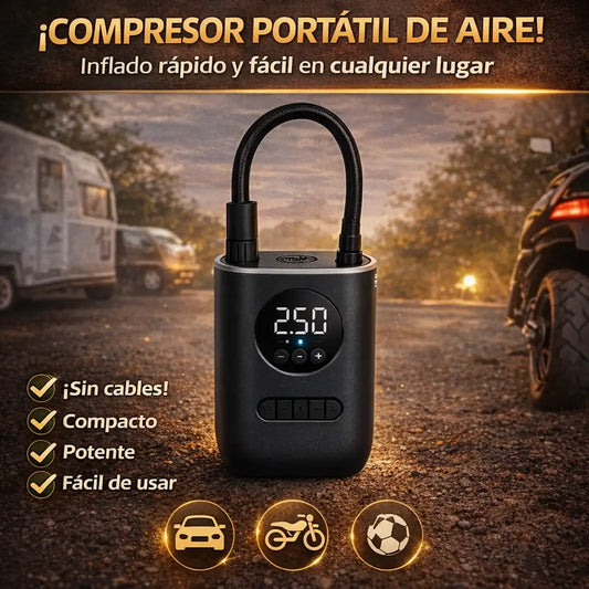 Compresor Inflador Llantas Recargable
